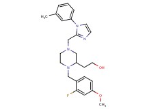 2-(1-(2-fluoro-4-methoxybenzyl)-4-{[1-(3-methylphenyl)-1H-imidazol-2-yl]methyl}-2-piperazinyl)ethanol