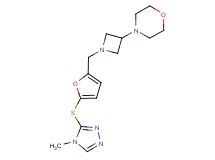 4-[1-({5-[(4-methyl-4H-1,2,4-triazol-3-yl)thio]-2-furyl}methyl)azetidin-3-yl]morpholine