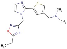 1-(5-{1-[(5-ethyl-1,2,4-oxadiazol-3-yl)methyl]-1H-imidazol-2-yl}-3-thienyl)-N,N-dimethylmethanamine