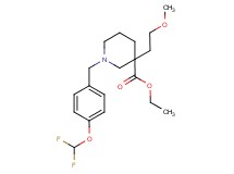 ethyl 1-[4-(difluoromethoxy)benzyl]-3-(2-methoxyethyl)-3-piperidinecarboxylate