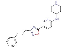 5-[3-(3-phenylpropyl)-1,2,4-oxadiazol-5-yl]-N-piperidin-4-ylpyridin-2-amine