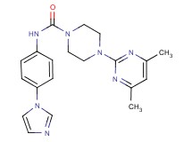 4-(4,6-dimethylpyrimidin-2-yl)-N-[4-(1H-imidazol-1-yl)phenyl]piperazine-1-carboxamide