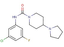 N-(3-chloro-5-fluorophenyl)-4-pyrrolidin-1-ylpiperidine-1-carboxamide