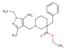 ethyl 3-benzyl-1-[(1-ethyl-3,5-dimethyl-1H-pyrazol-4-yl)methyl]-3-piperidinecarboxylate