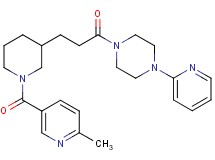 1-(3-{1-[(6-methyl-3-pyridinyl)carbonyl]-3-piperidinyl}propanoyl)-4-(2-pyridinyl)piperazine