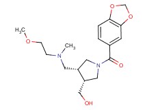 ((3R*,4R*)-1-(1,3-benzodioxol-5-ylcarbonyl)-4-{[(2-methoxyethyl)(methyl)amino]methyl}pyrrolidin-3-yl)methanol