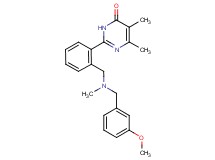 2-(2-{[(3-methoxybenzyl)(methyl)amino]methyl}phenyl)-5,6-dimethylpyrimidin-4(3H)-one