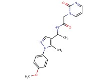 N-{1-[1-(4-methoxyphenyl)-5-methyl-1H-pyrazol-4-yl]ethyl}-2-(2-oxopyrimidin-1(2H)-yl)acetamide