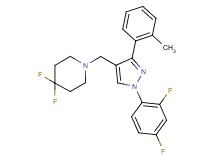 1-{[1-(2,4-difluorophenyl)-3-(2-methylphenyl)-1H-pyrazol-4-yl]methyl}-4,4-difluoropiperidine