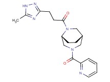 (1S*,5R*)-6-[3-(5-methyl-1H-1,2,4-triazol-3-yl)propanoyl]-3-(pyridin-2-ylcarbonyl)-3,6-diazabicyclo[3.2.2]nonane
