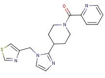 2-({4-[1-(1,3-thiazol-4-ylmethyl)-1H-imidazol-2-yl]piperidin-1-yl}carbonyl)pyridine
