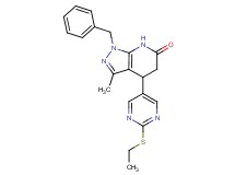 1-benzyl-4-[2-(ethylthio)pyrimidin-5-yl]-3-methyl-1,4,5,7-tetrahydro-6H-pyrazolo[3,4-b]pyridin-6-one