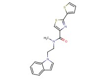 N-[2-(1H-indol-1-yl)ethyl]-N-methyl-2-(2-thienyl)-1,3-thiazole-4-carboxamide