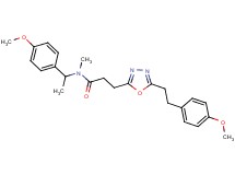 N-[1-(4-methoxyphenyl)ethyl]-3-{5-[2-(4-methoxyphenyl)ethyl]-1,3,4-oxadiazol-2-yl}-N-methylpropanamide