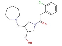 {(3R*,4R*)-4-(azepan-1-ylmethyl)-1-[(2-chlorophenyl)acetyl]pyrrolidin-3-yl}methanol