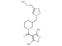 1-[(3,5-dimethyl-1H-pyrazol-4-yl)carbonyl]-3-{[4-(methoxymethyl)-1H-1,2,3-triazol-1-yl]methyl}piperidine