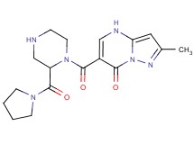 2-methyl-6-{[2-(1-pyrrolidinylcarbonyl)-1-piperazinyl]carbonyl}pyrazolo[1,5-a]pyrimidin-7(4H)-one