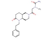 N-methyl-N-{2-oxo-2-[(4aS*,8aR*)-2-oxo-1-(2-phenylethyl)octahydro-1,6-naphthyridin-6(2H)-yl]ethyl}urea