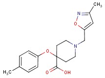 1-[(3-methylisoxazol-5-yl)methyl]-4-(4-methylphenoxy)piperidine-4-carboxylic acid