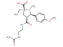 (2S*,4S*,5R*)-4-({[2-(acetylamino)ethyl]amino}carbonyl)-2-ethyl-5-(4-methoxyphenyl)-1-methylpyrrolidine-2-carboxylic acid