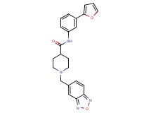 1-(2,1,3-benzoxadiazol-5-ylmethyl)-N-[3-(2-furyl)phenyl]-4-piperidinecarboxamide