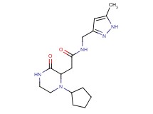 2-(1-cyclopentyl-3-oxo-2-piperazinyl)-N-[(5-methyl-1H-pyrazol-3-yl)methyl]acetamide