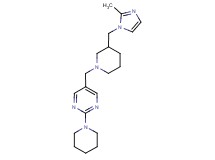 5-({3-[(2-methyl-1H-imidazol-1-yl)methyl]-1-piperidinyl}methyl)-2-(1-piperidinyl)pyrimidine
