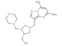 [(3R*,4S*)-1-[(5,7-dimethylpyrazolo[1,5-a]pyrimidin-3-yl)methyl]-4-(morpholin-4-ylmethyl)pyrrolidin-3-yl]methanol