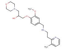 1-[2-methoxy-4-({[2-(3-methyl-2-pyridinyl)ethyl]amino}methyl)phenoxy]-3-(4-morpholinyl)-2-propanol