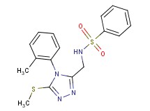 N-{[4-(2-methylphenyl)-5-(methylthio)-4H-1,2,4-triazol-3-yl]methyl}benzenesulfonamide