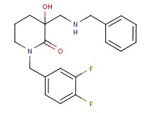 3-[(benzylamino)methyl]-1-(3,4-difluorobenzyl)-3-hydroxy-2-piperidinone