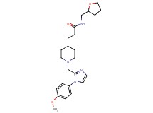 3-(1-{[1-(4-methoxyphenyl)-1H-imidazol-2-yl]methyl}-4-piperidinyl)-N-(tetrahydro-2-furanylmethyl)propanamide