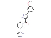 1-{[3-(3-methoxyphenyl)-1H-pyrazol-5-yl]carbonyl}-3-(1H-pyrazol-5-yl)piperidine