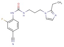 N-(4-cyano-2-fluorophenyl)-N'-[3-(2-ethyl-1H-imidazol-1-yl)propyl]urea