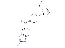 5-{[4-(1-ethyl-1H-imidazol-2-yl)-1-piperidinyl]carbonyl}-2-methyl-1H-benzimidazole