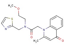 N-(2-methoxyethyl)-2-(2-methyl-4-oxoquinolin-1(4H)-yl)-N-(1,3-thiazol-2-ylmethyl)acetamide