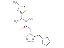 N-methyl-N-[1-(4-methyl-1,3-thiazol-2-yl)ethyl]-2-[5-(1-pyrrolidinylmethyl)-1H-tetrazol-1-yl]acetamide