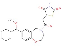 5-{2-[7-[cyclohexyl(methoxy)methyl]-2,3-dihydro-1,4-benzoxazepin-4(5H)-yl]-2-oxoethyl}-1,3-thiazolidine-2,4-dione