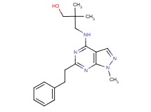 2,2-dimethyl-3-{[1-methyl-6-(2-phenylethyl)-1H-pyrazolo[3,4-d]pyrimidin-4-yl]amino}-1-propanol