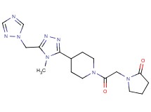 1-(2-{4-[4-methyl-5-(1H-1,2,4-triazol-1-ylmethyl)-4H-1,2,4-triazol-3-yl]piperidin-1-yl}-2-oxoethyl)pyrrolidin-2-one