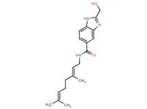 N-[(2E)-3,7-dimethylocta-2,6-dien-1-yl]-2-(hydroxymethyl)-1H-benzimidazole-5-carboxamide
