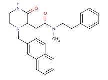 N-methyl-2-[1-(2-naphthylmethyl)-3-oxo-2-piperazinyl]-N-(2-phenylethyl)acetamide