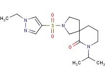 2-[(1-ethyl-1H-pyrazol-4-yl)sulfonyl]-7-isopropyl-2,7-diazaspiro[4.5]decan-6-one