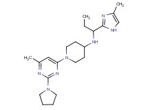 N-[1-(4-methyl-1H-imidazol-2-yl)propyl]-1-(6-methyl-2-pyrrolidin-1-ylpyrimidin-4-yl)piperidin-4-amine