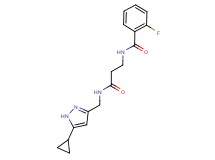 N-(3-{[(5-cyclopropyl-1H-pyrazol-3-yl)methyl]amino}-3-oxopropyl)-2-fluorobenzamide