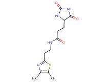 N-[2-(4,5-dimethyl-1,3-thiazol-2-yl)ethyl]-3-(2,5-dioxo-4-imidazolidinyl)propanamide