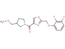 2-[(2,3-difluorophenoxy)methyl]-4-{[3-(methoxymethyl)-1-pyrrolidinyl]carbonyl}-1,3-oxazole