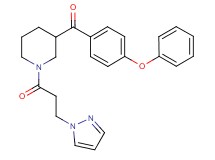 (4-phenoxyphenyl){1-[3-(1H-pyrazol-1-yl)propanoyl]-3-piperidinyl}methanone