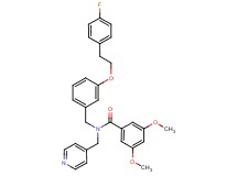 N-{3-[2-(4-fluorophenyl)ethoxy]benzyl}-3,5-dimethoxy-N-(4-pyridinylmethyl)benzamide