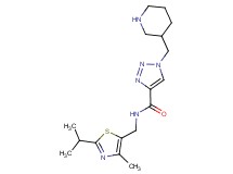 N-[(2-isopropyl-4-methyl-1,3-thiazol-5-yl)methyl]-1-(piperidin-3-ylmethyl)-1H-1,2,3-triazole-4-carboxamide